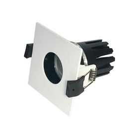 DM202741  Blate 15 Powered by Philips 15W 1350lm 4000K 24° Engine, 350mA, White,Recessed Square plate with Round Pinhole Spotlight,IP20.
